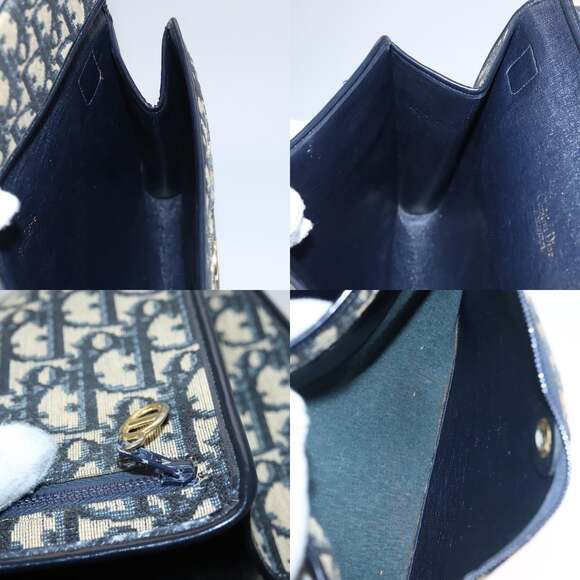 DIOR Trotter Canvas Shoulder Bag Navy - Picture 12 of 12